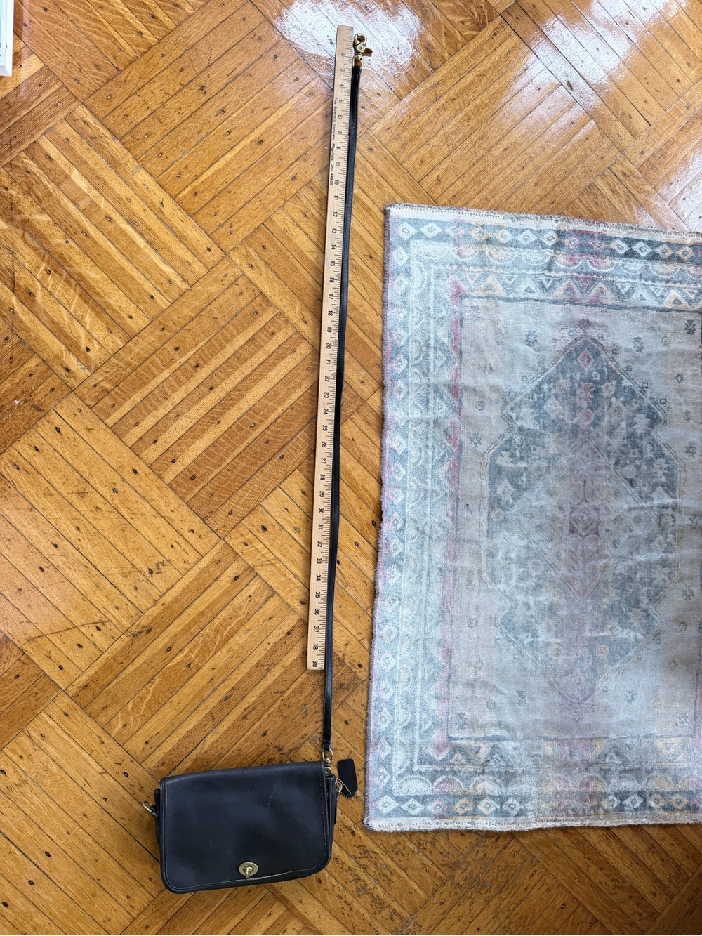 Vintage Coach Black Turnlock Crossbody | Made in USA | Restored Leather - Picture 14 of 16